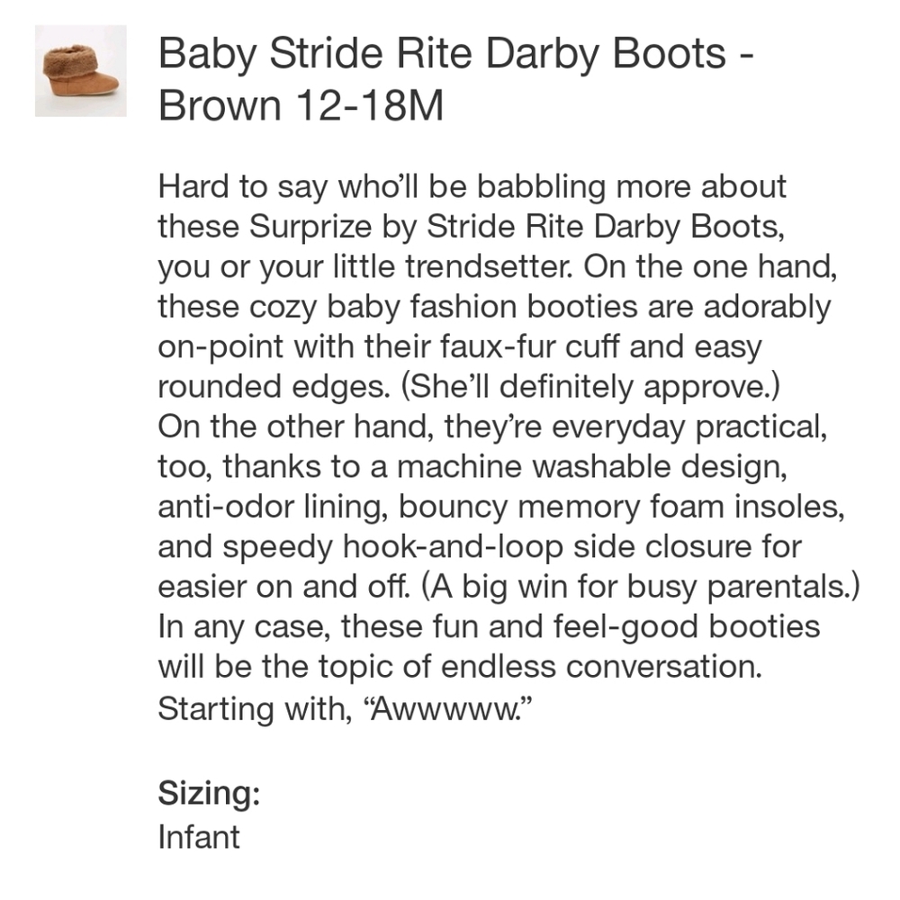 Baby Stride Rite Darby Boots - Picture 5 of 6